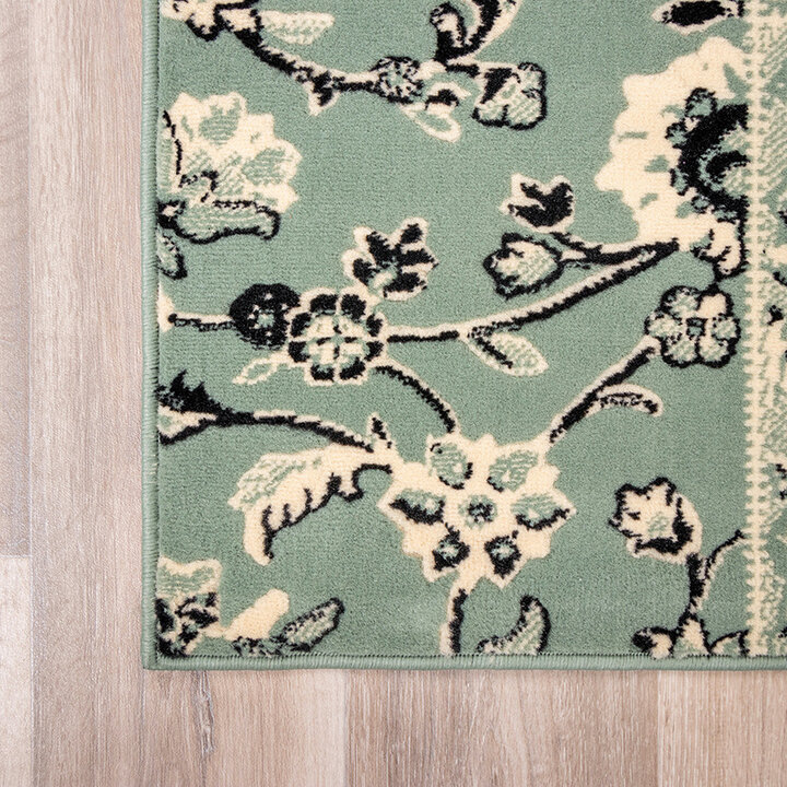 Matta I Vintagestil - Wonder Patchwork Grön/Svart - 5