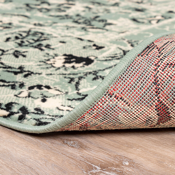Matta I Vintagestil - Wonder Patchwork Grön/Svart - 6