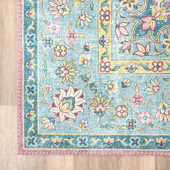 Matta I Vintagestil - Lily Medaillon Ljusblå - 6