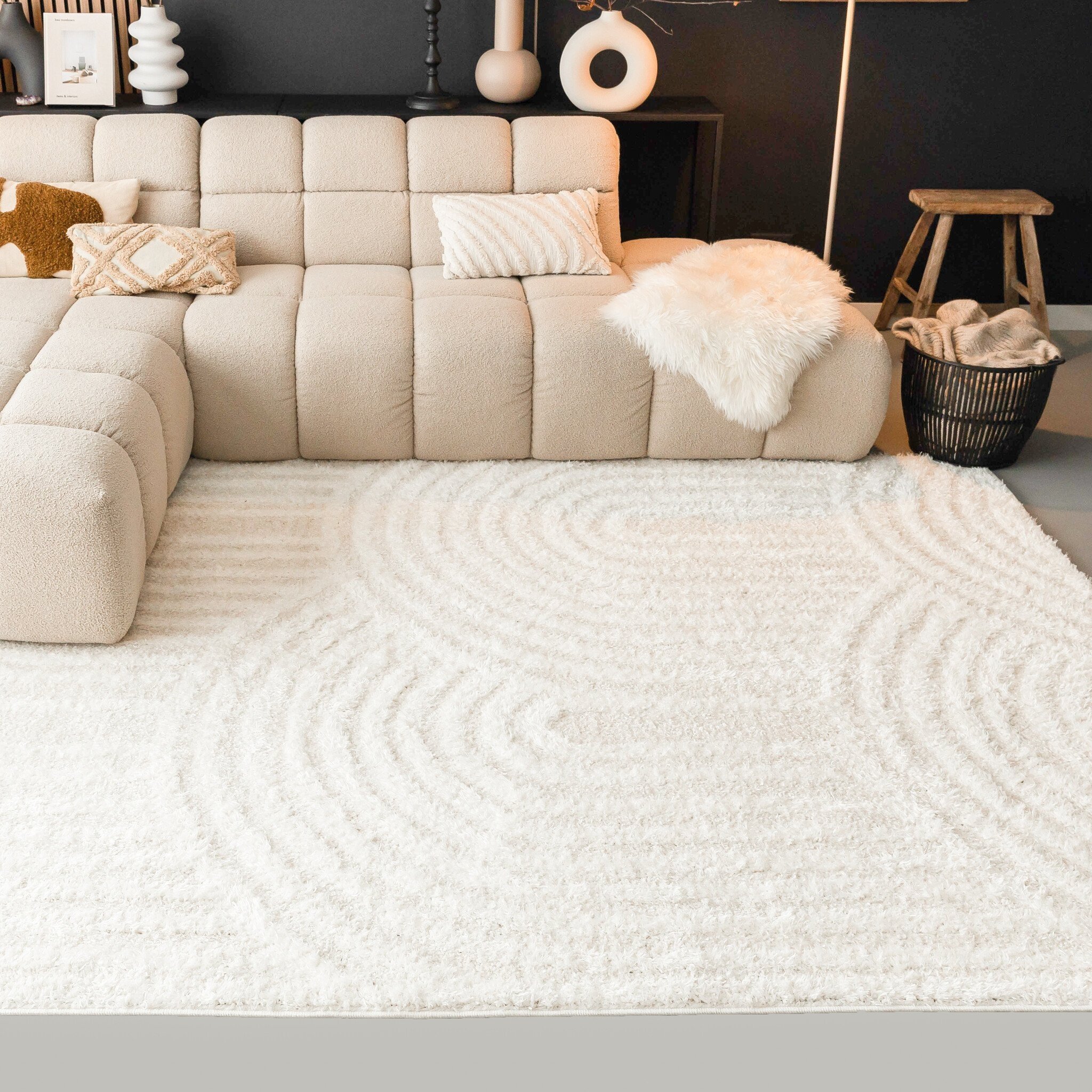 Skandinavisk Matta - Lova Arches Gräddvit