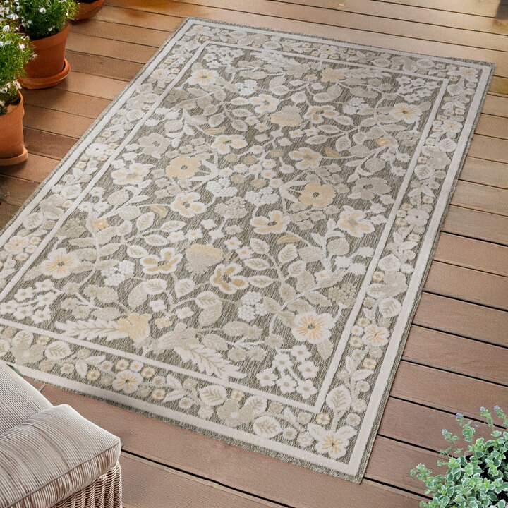 Utomhusmatta - Bloom Oriental Taupe