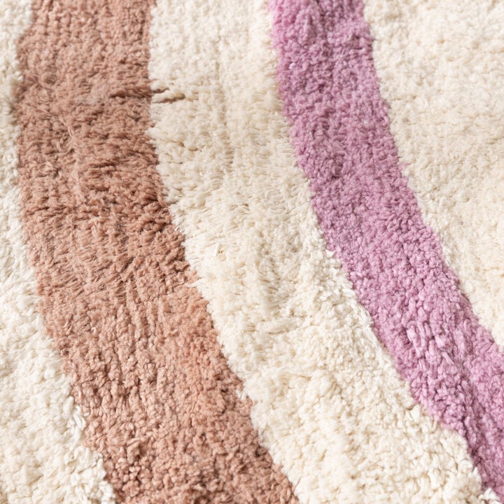 Rund tvättbar barnmatta - Milo Rosa - 3