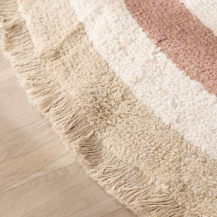 Rund tvättbar barnmatta - Milo Rosa - 5