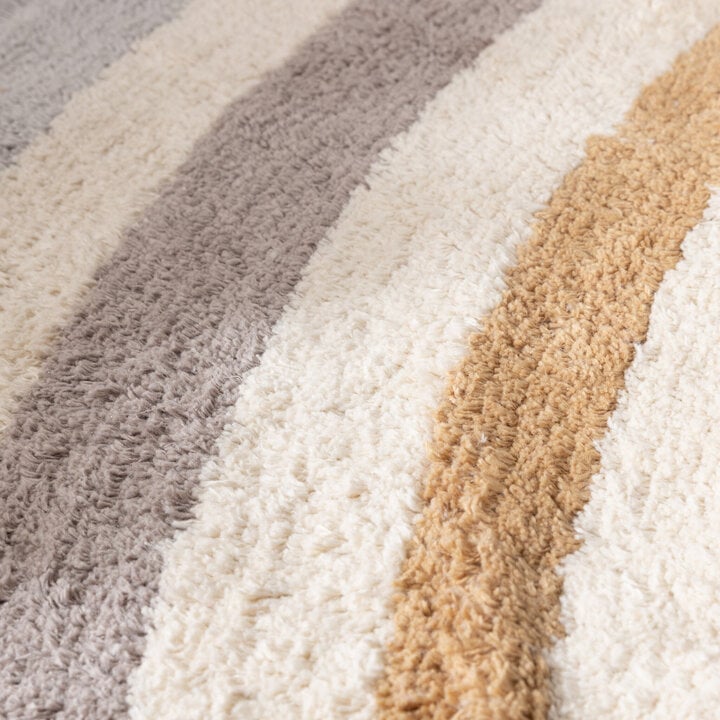 Rund tvättbar barnmatta - Milo Grå - 3