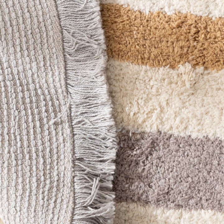 Rund tvättbar barnmatta - Milo Grå - 6