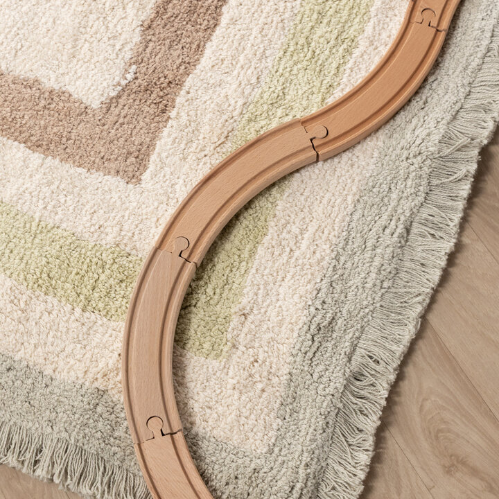 Tvättbar barnmatta - Milo Grön - 2