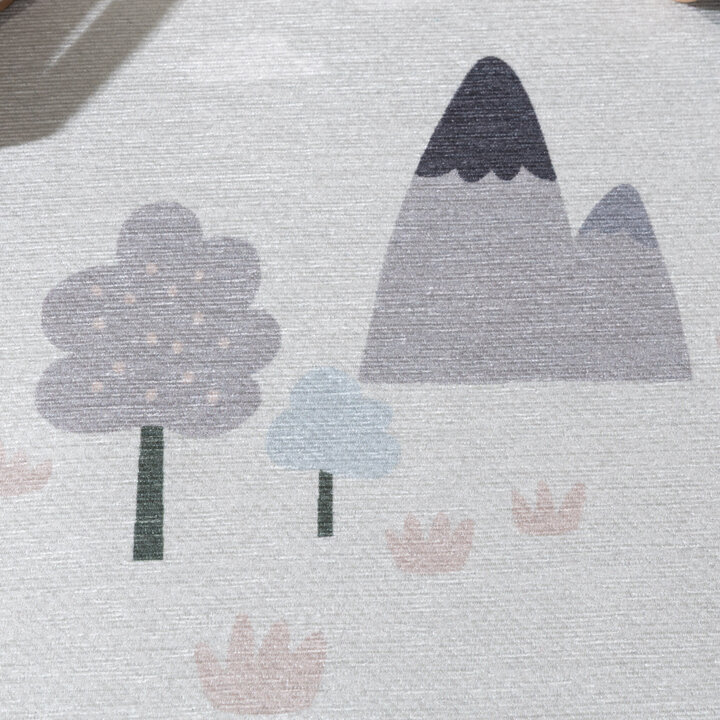 Rund lekmatta Bil - Rocky Ride Vit - 4