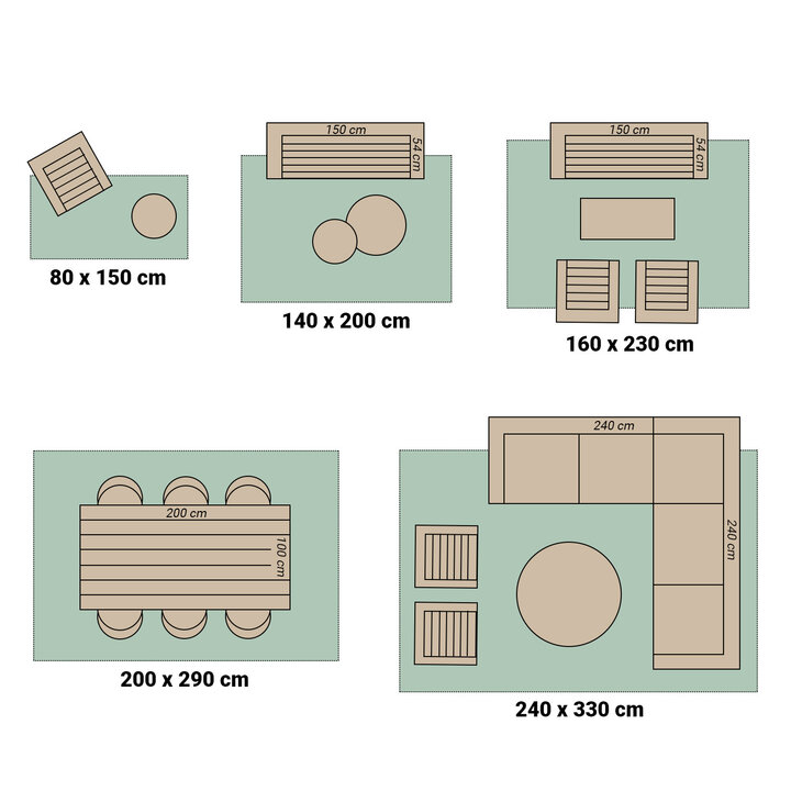 Jute Outdoor Matta - Daisy Medaillon Vit - 7