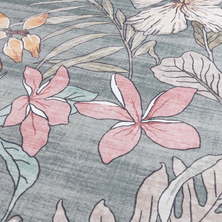 Utomhusmatta blommor - Poppy Olivgrön - 3