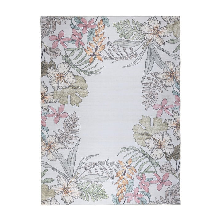 Blommor på utomhusmattan - Poppy Kräm - 1