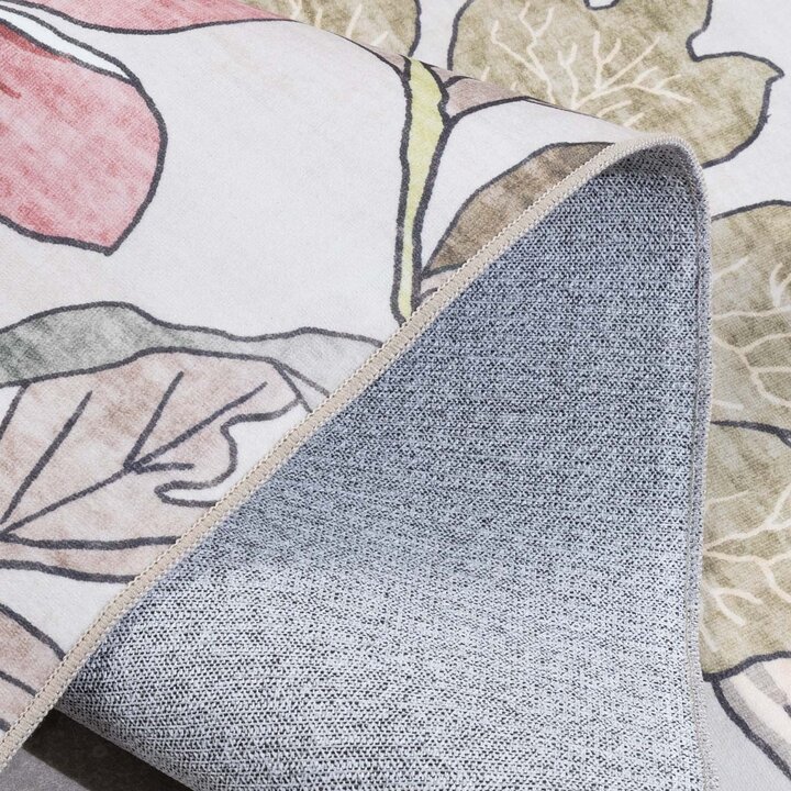 Blommor på utomhusmattan - Poppy Kräm - 6