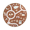 Rund lekmatta - Rocky Ride Terrakotta - thumbnail 1