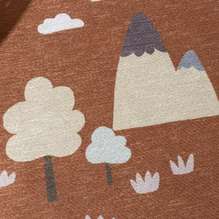 Rund lekmatta - Rocky Ride Terrakotta - 4