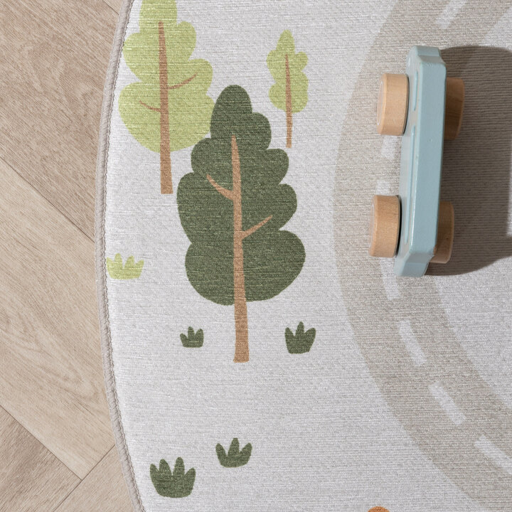 Rund lekmatta - Rocky Ride Grå - 5