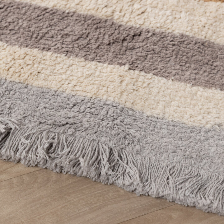 Tvättbar barnmatta – Milo Grå - 7