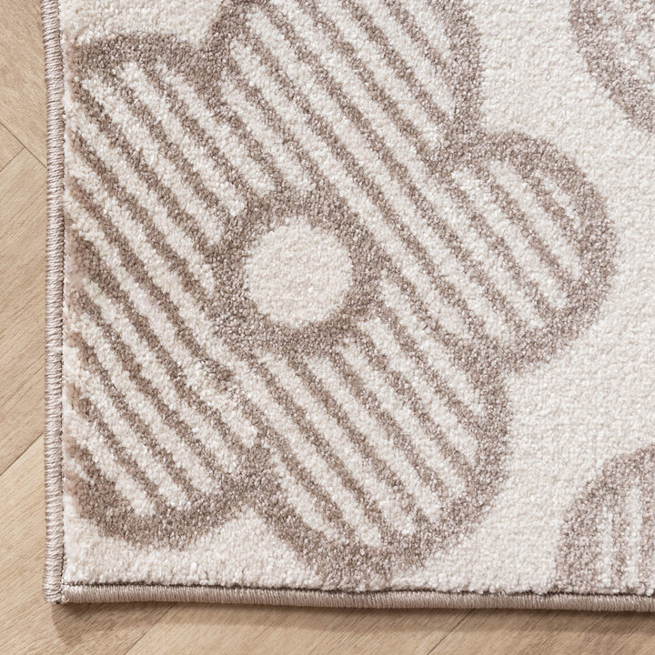 Barnrumsmatta - Bowie Flower Gräddvit - 4