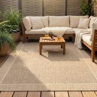 Utomhusmatta I Jute - Fora Edge Natur