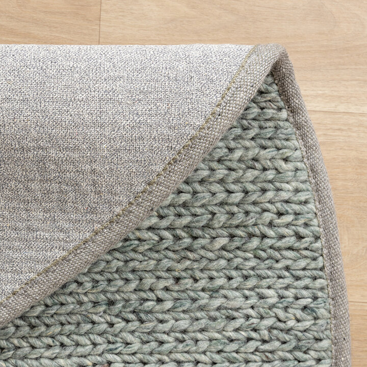 Rund ullmatta – Twist Green - 5