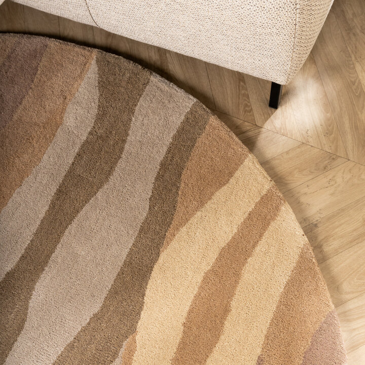 Rund ullmatta – Liora Beige - 3