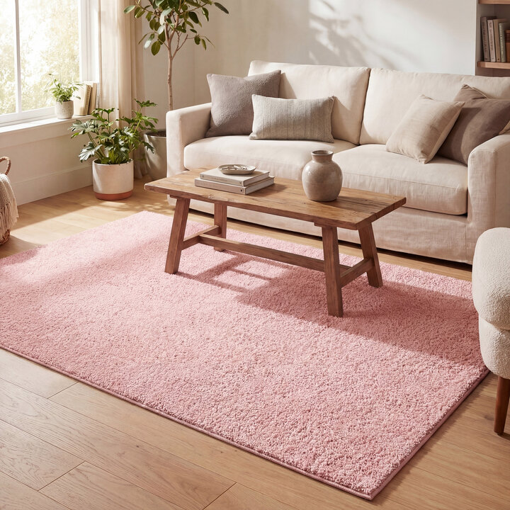 Matta med hög lugg - Lofty rosa | Färgrik! - Volero
